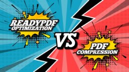 Header image for ReadyPDF Optimization vs PDF Compression blog article